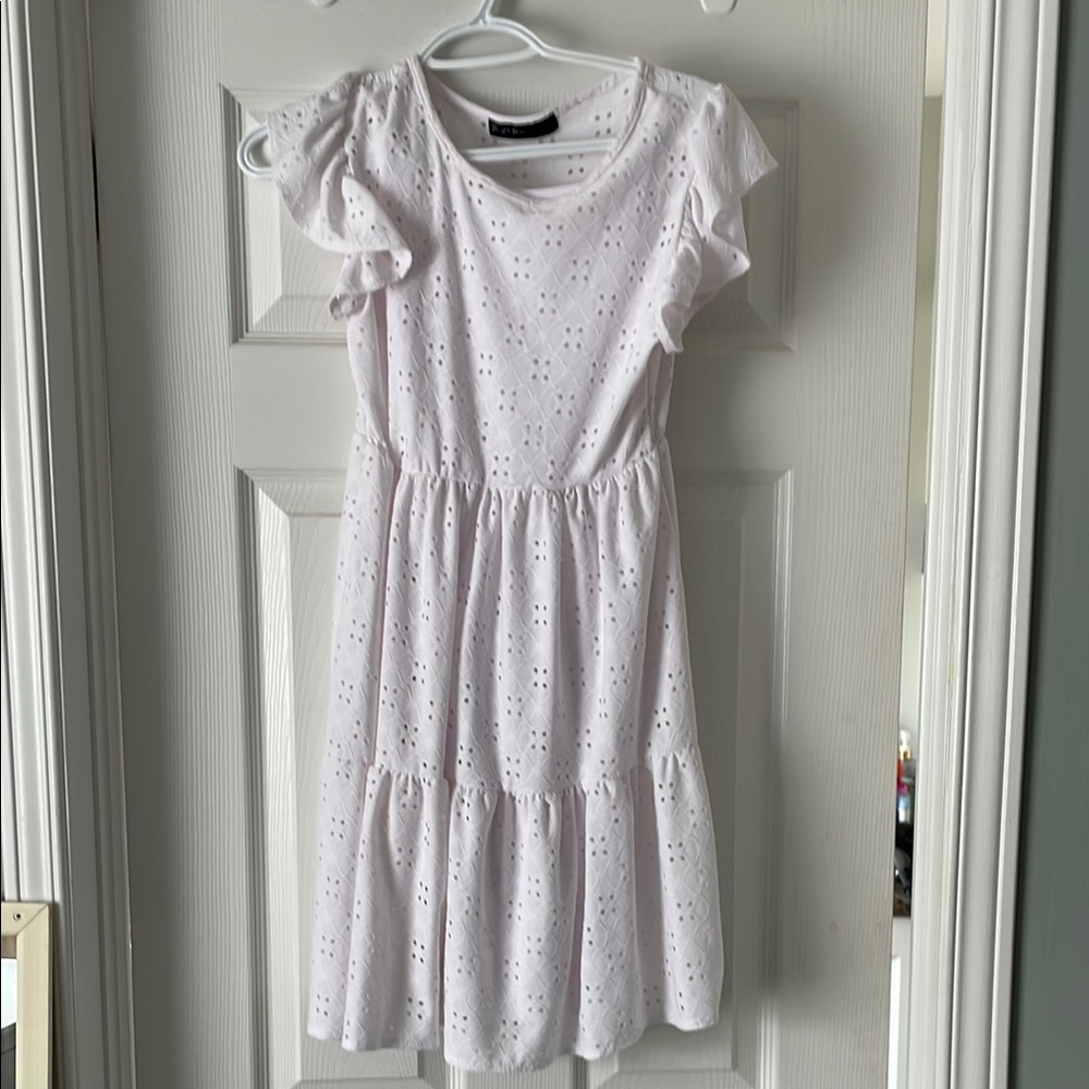 Marshalls Purple Tiered Sundress with Flutter Cap Sleeves